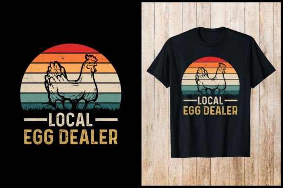 Local Egg Dealer Retro Chicken T-Shirt Design Review