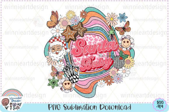 Pink Christmas Santa Baby Hippie Flowers Review