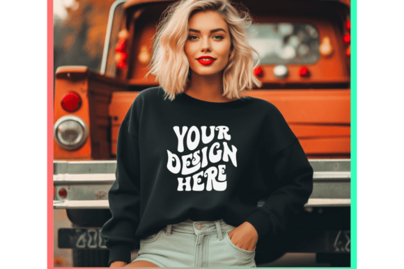 Retro Black Christmas Sweatshirt Mock 04 Review