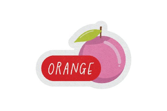 Retro Fruit Label - Orange Embroidery Review