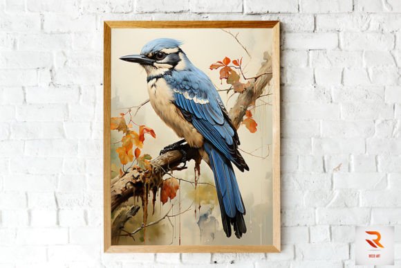 Review: Retro Vintage Blue Jay Bird Wall Art