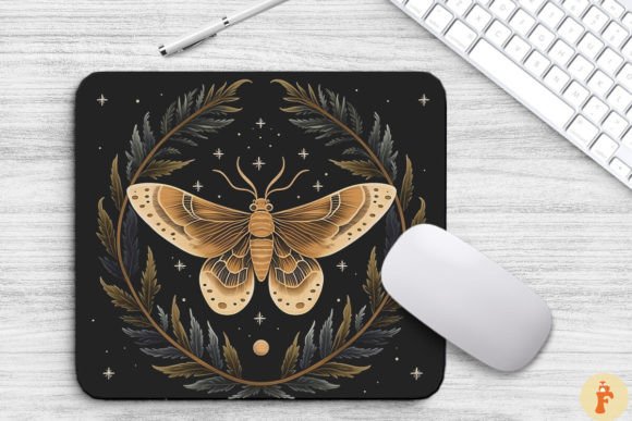 Vintage Night Moths Mouse Pad Design Review