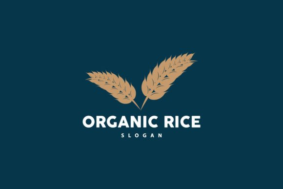 Wheat Rice Logo, Agricultural Organic